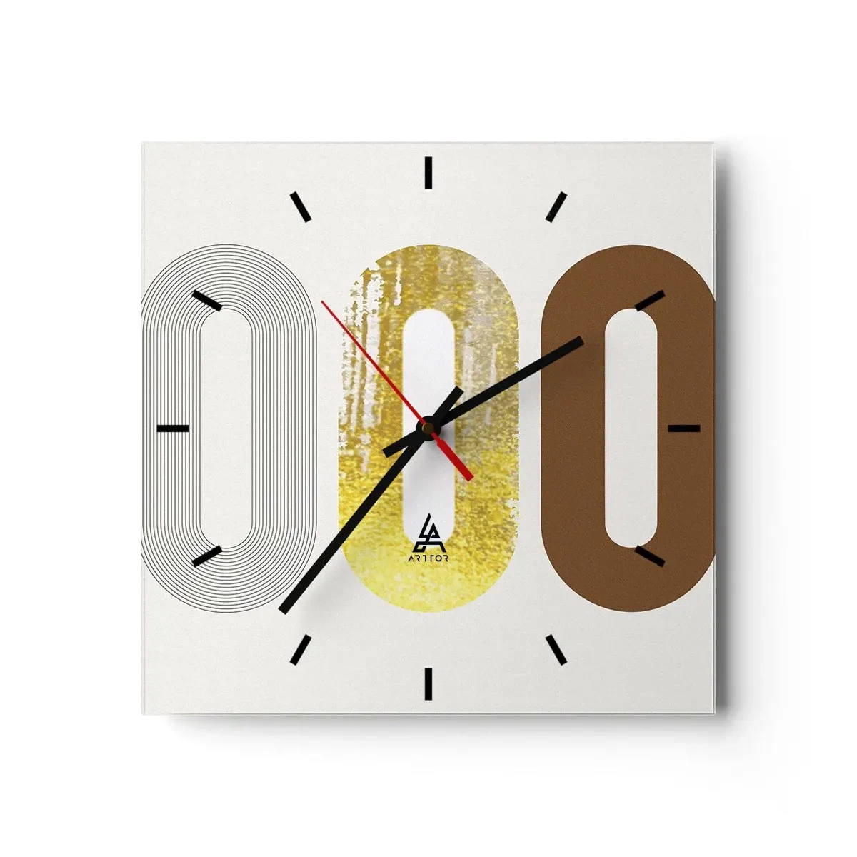 Wanduhr - Glasuhr - Oooh! - 40x40 cm
