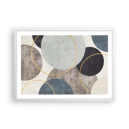 Poster in einem weißen Rahmen - Rad für Rad - 70x50 cm