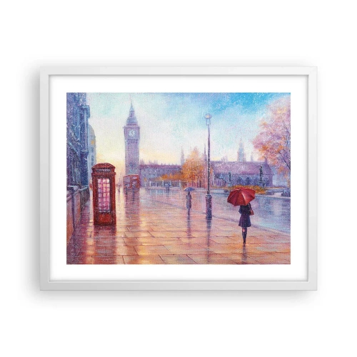 Poster in einem weißen Rahmen - Londoner Herbsttag - 50x40 cm