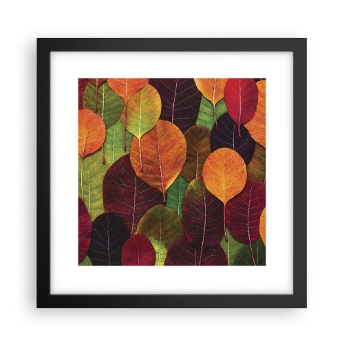 Poster in einem schwarzem Rahmen - Herbstmosaik - 30x30 cm
