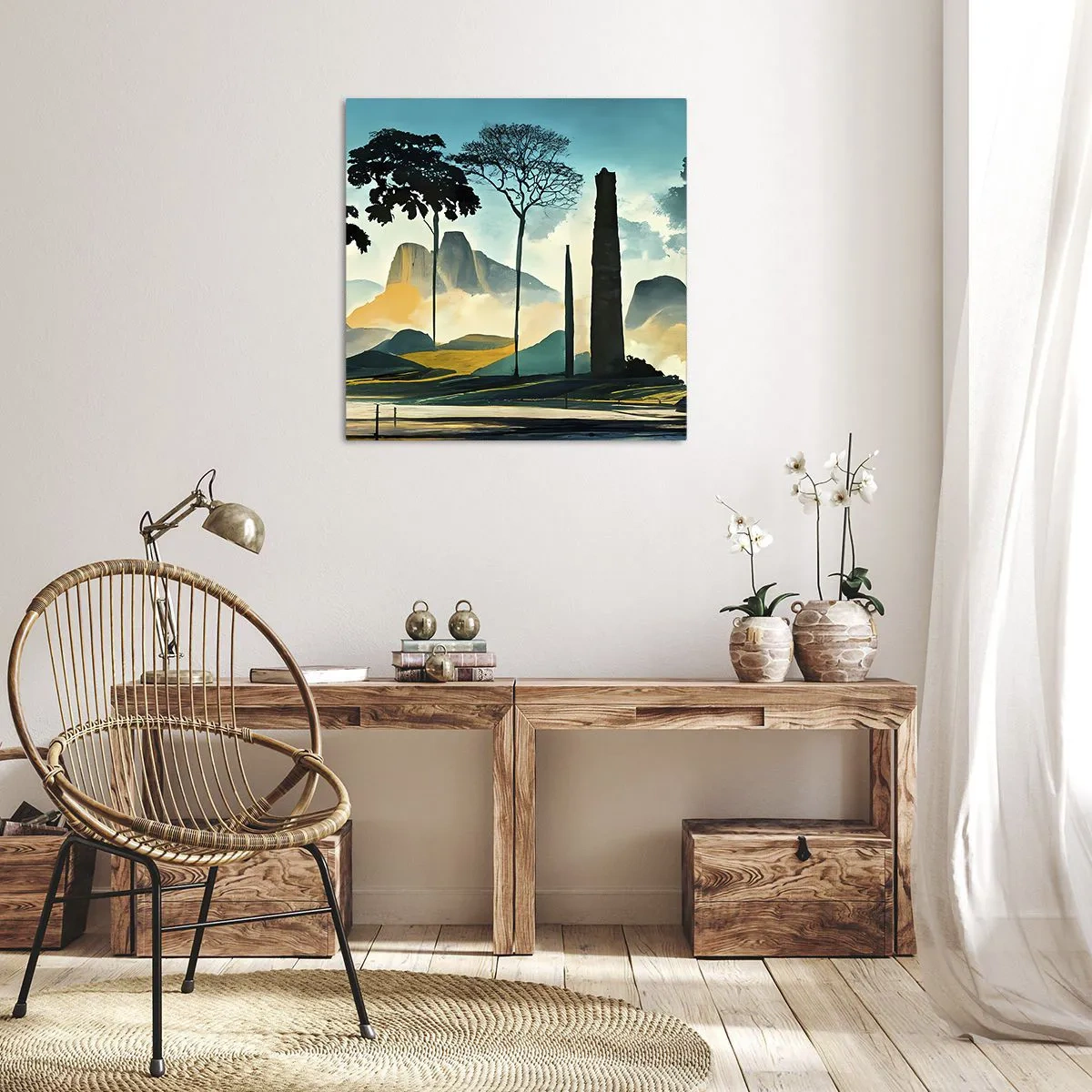 Bild auf Leinwand - Leinwandbild - Immer höher und höher - 70x70 cm