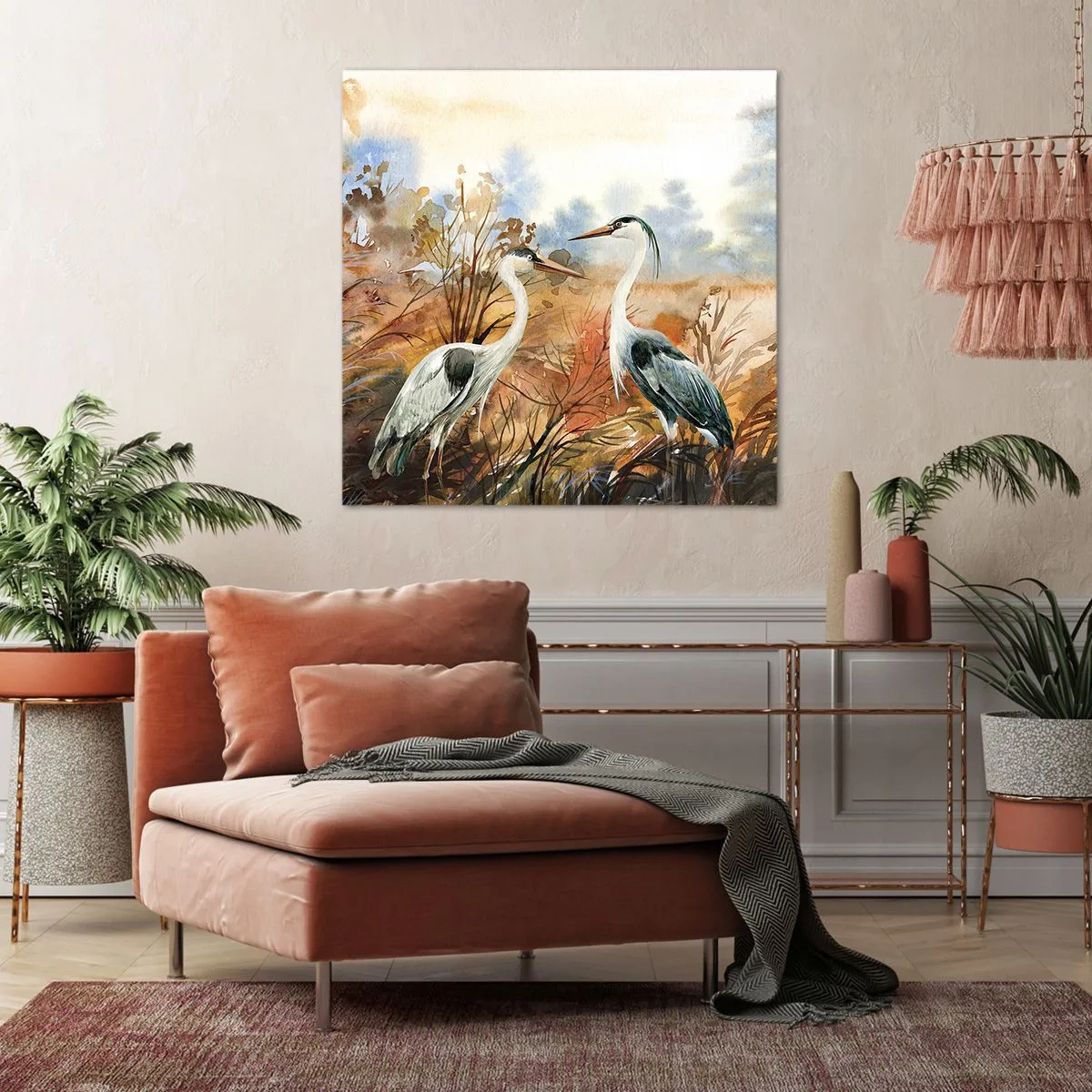 Bild auf Leinwand - Leinwandbild - Wohin im Herbst? - 30x30 cm