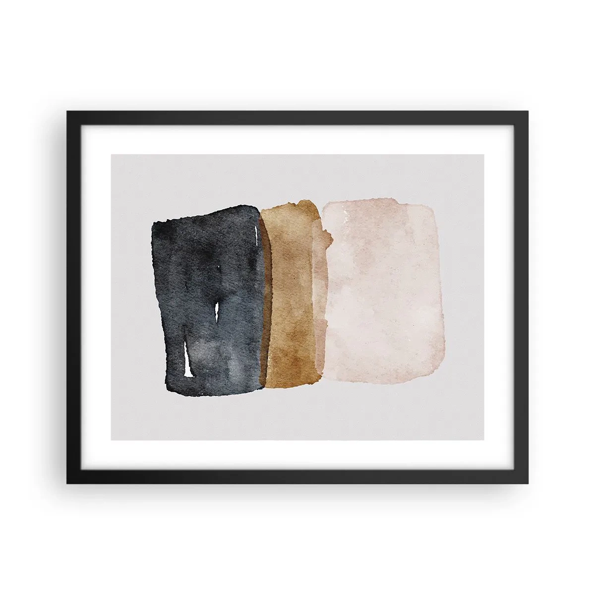 Poster in einem schwarzem Rahmen - Die Komposition der Farben der Erde - 50x40 cm