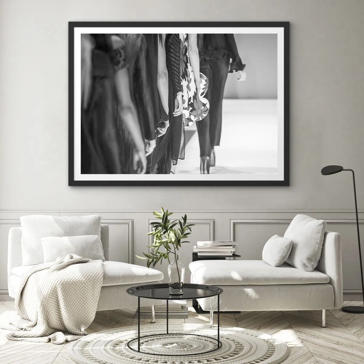 Poster in einem schwarzem Rahmen - Eine stilvolle Parade - 50x40 cm