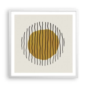 Poster in einem weißen Rahmen - Abstraktion, die vor Hitze zittert - 60x60 cm