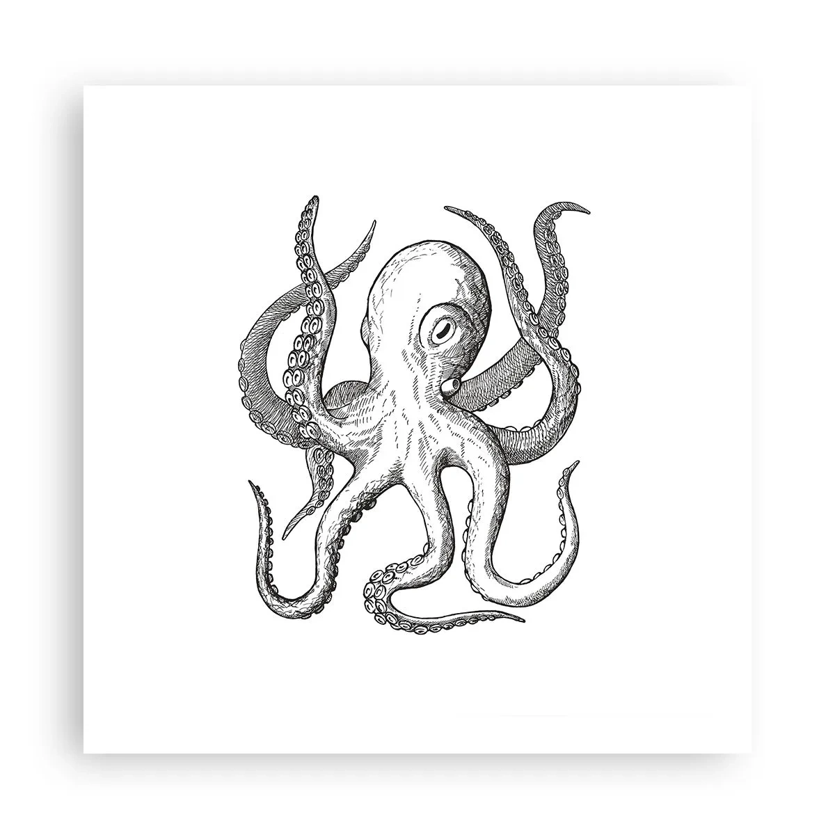 Poster - Mit den Wellen tanzen - 60x60 cm