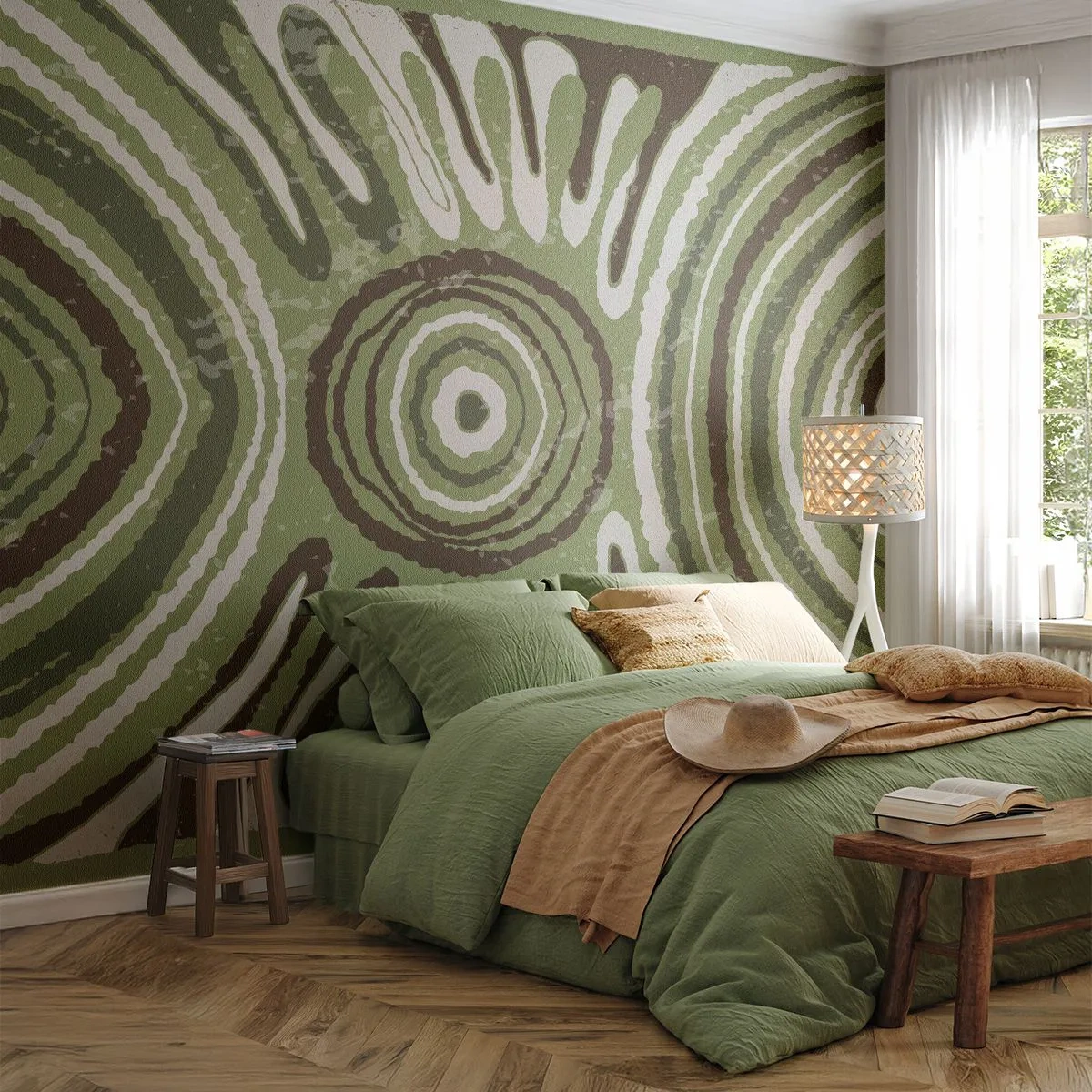 Fototapete Premium Sand - Explosion von Emotionen - Alt, Boho, Stück - 150x105 cm