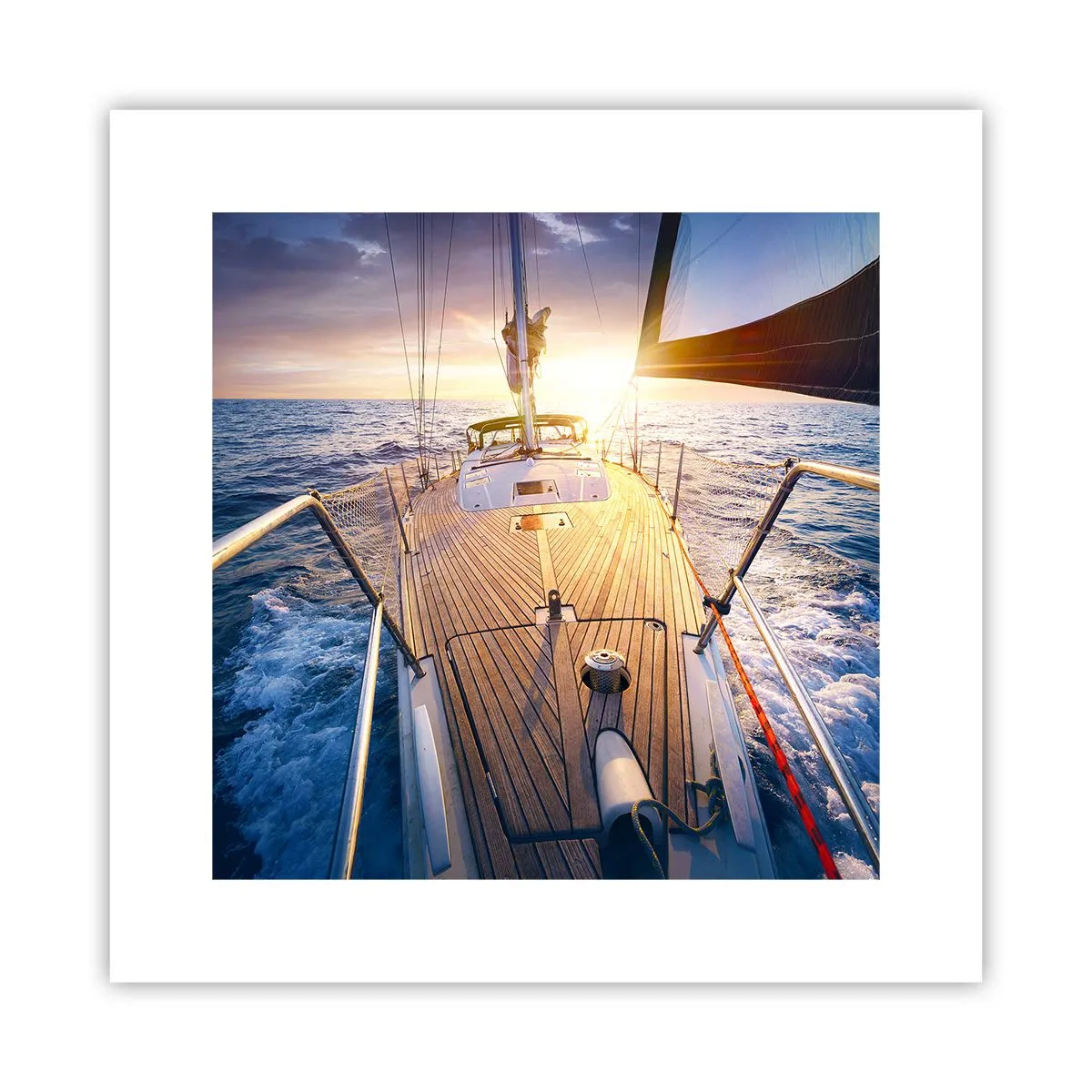 Poster - Laufen unter den Wellen - 30x30 cm