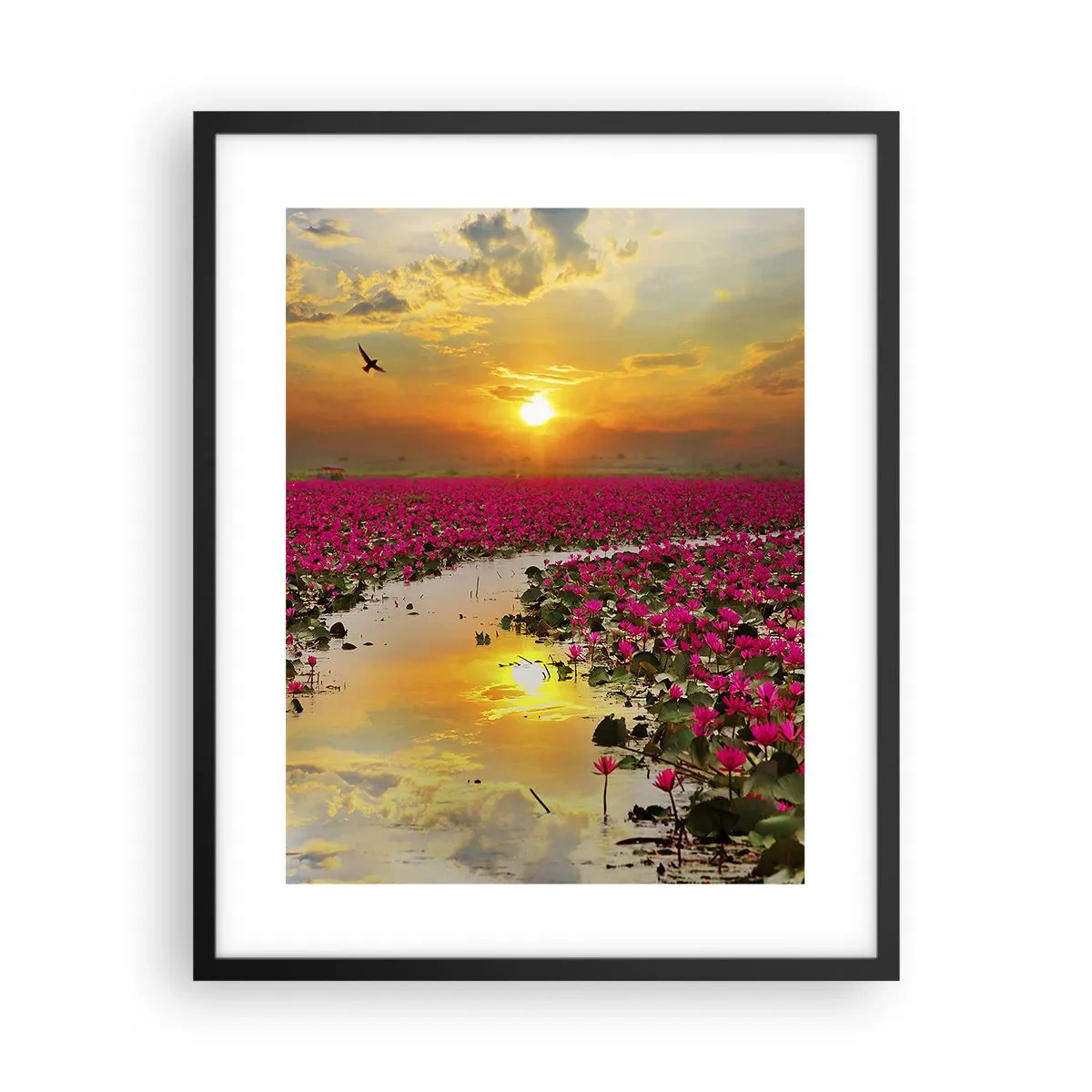 Poster in einem schwarzem Rahmen - Das geheime Leben des Sees - 40x50 cm