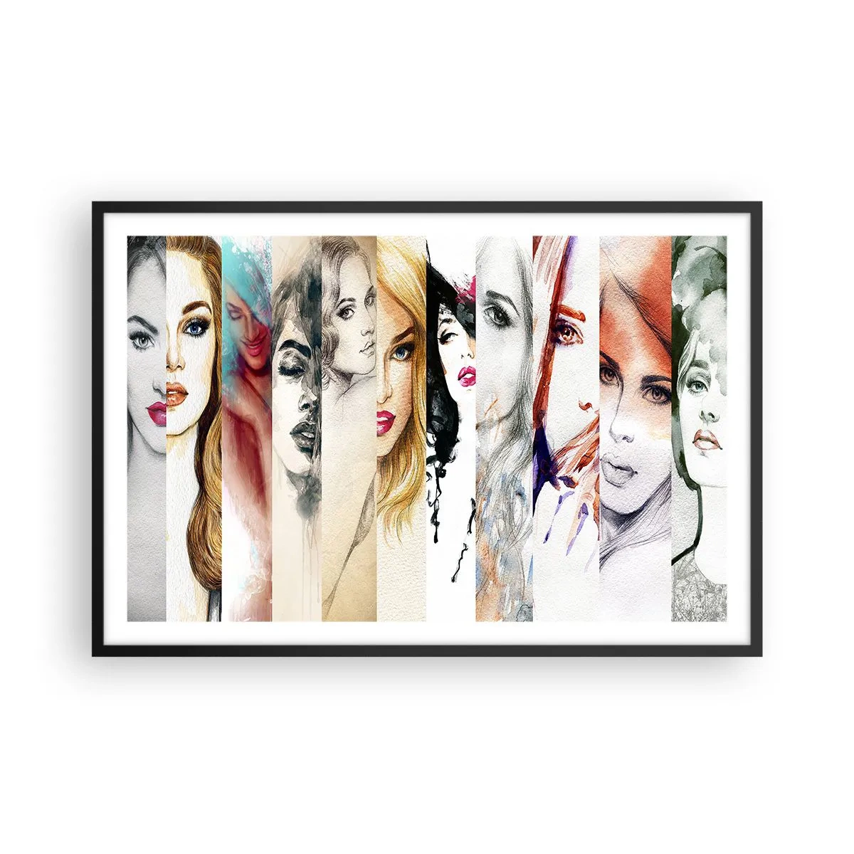 Poster in einem schwarzem Rahmen - Und es ist immer DU - 91x61 cm
