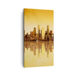 Bild auf Leinwand - Leinwandbild - Die Stille der Metropole - 45x80 cm