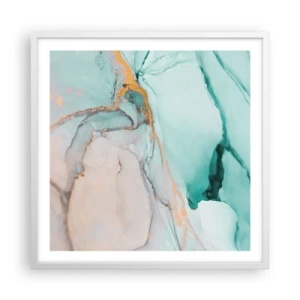 Poster in einem weißen Rahmen - Ein Tanz der Formen und Farben - 60x60 cm