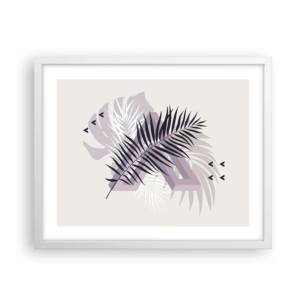 Poster in einem weißen Rahmen - Der Schatten des Schattens - 50x40 cm