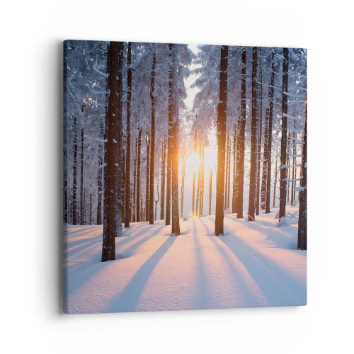 Bild auf Leinwand - Leinwandbild - Ganz klar schwarz auf weiß - 40x40 cm