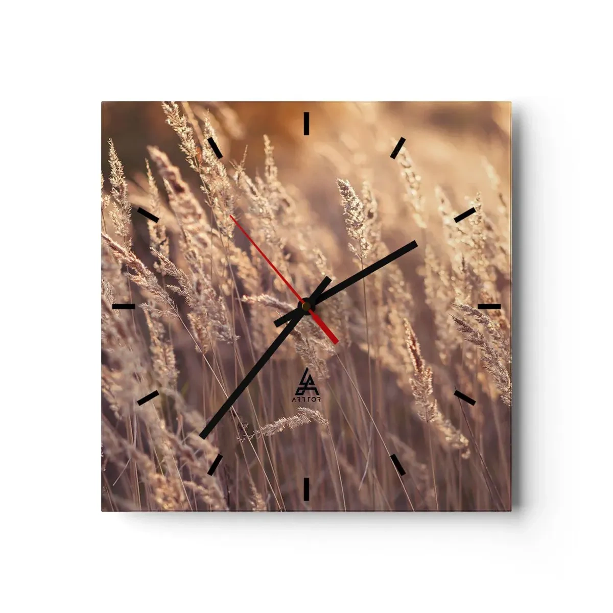 Wanduhr - Glasuhr - Bereit, den Herbst willkommen zu heißen - 40x40 cm