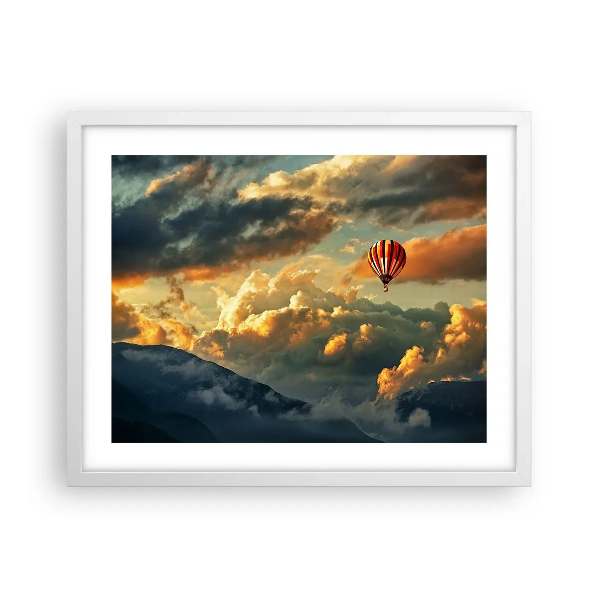 Poster in einem weißen Rahmen - Ich fliege, weil ich es will - 50x40 cm