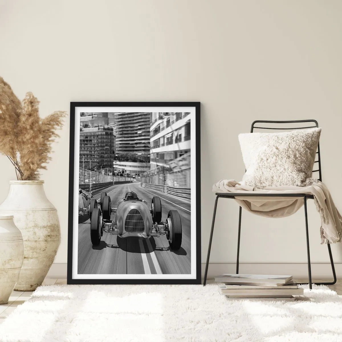 Poster in einem schwarzem Rahmen - Vor langer Zeit in Monte Carlo - 30x40 cm