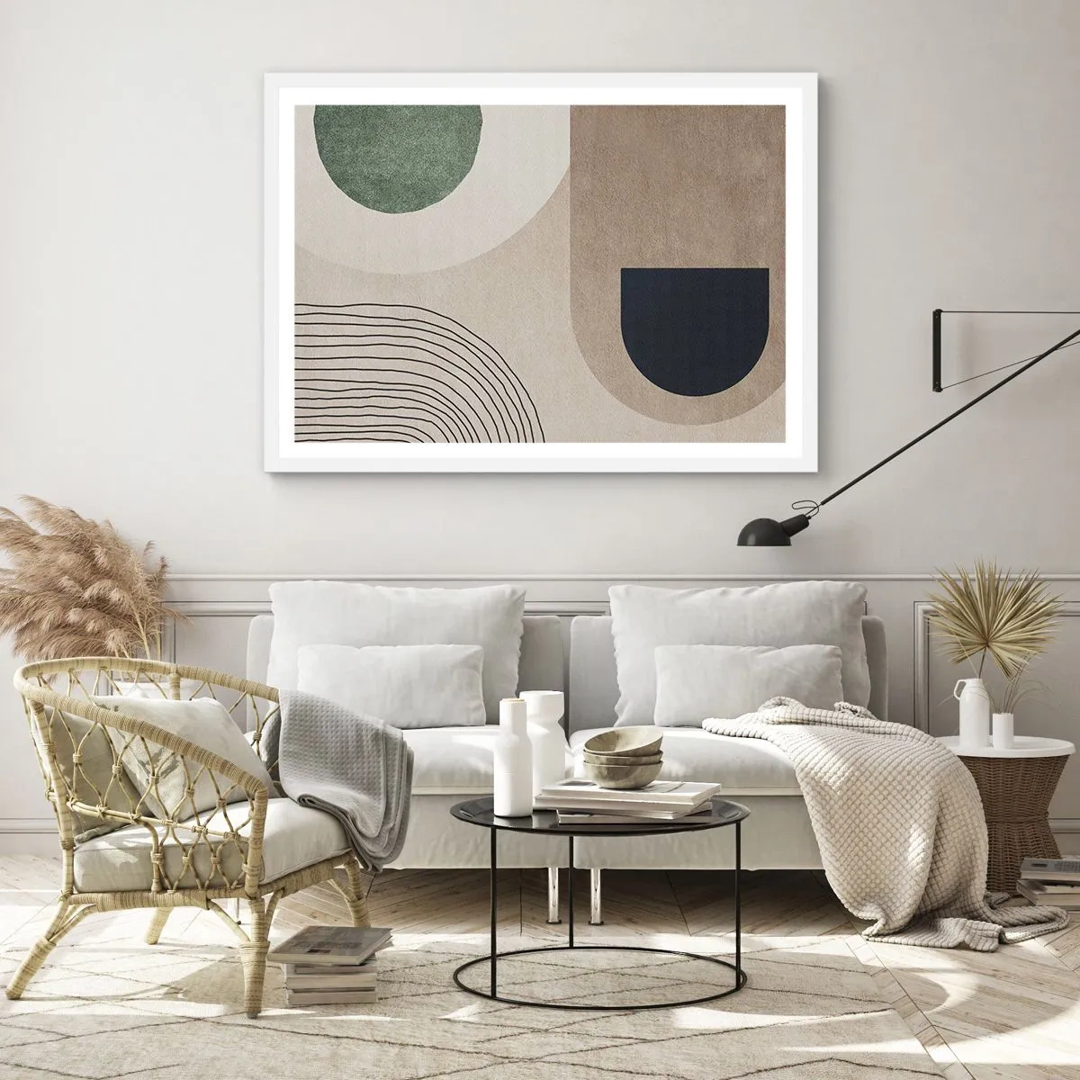 Poster in einem weißen Rahmen - Sanftheit des Ovals - 70x50 cm