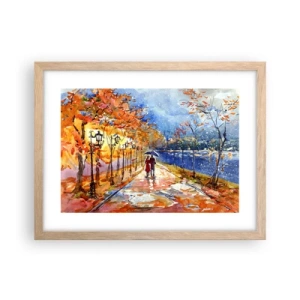 Poster in einem Rahmen aus heller Eiche - Gemeinsam bis an die Grenze der Zeit - 40x30 cm