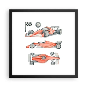 Poster in einem schwarzem Rahmen - Dem Traum folgen - 40x40 cm