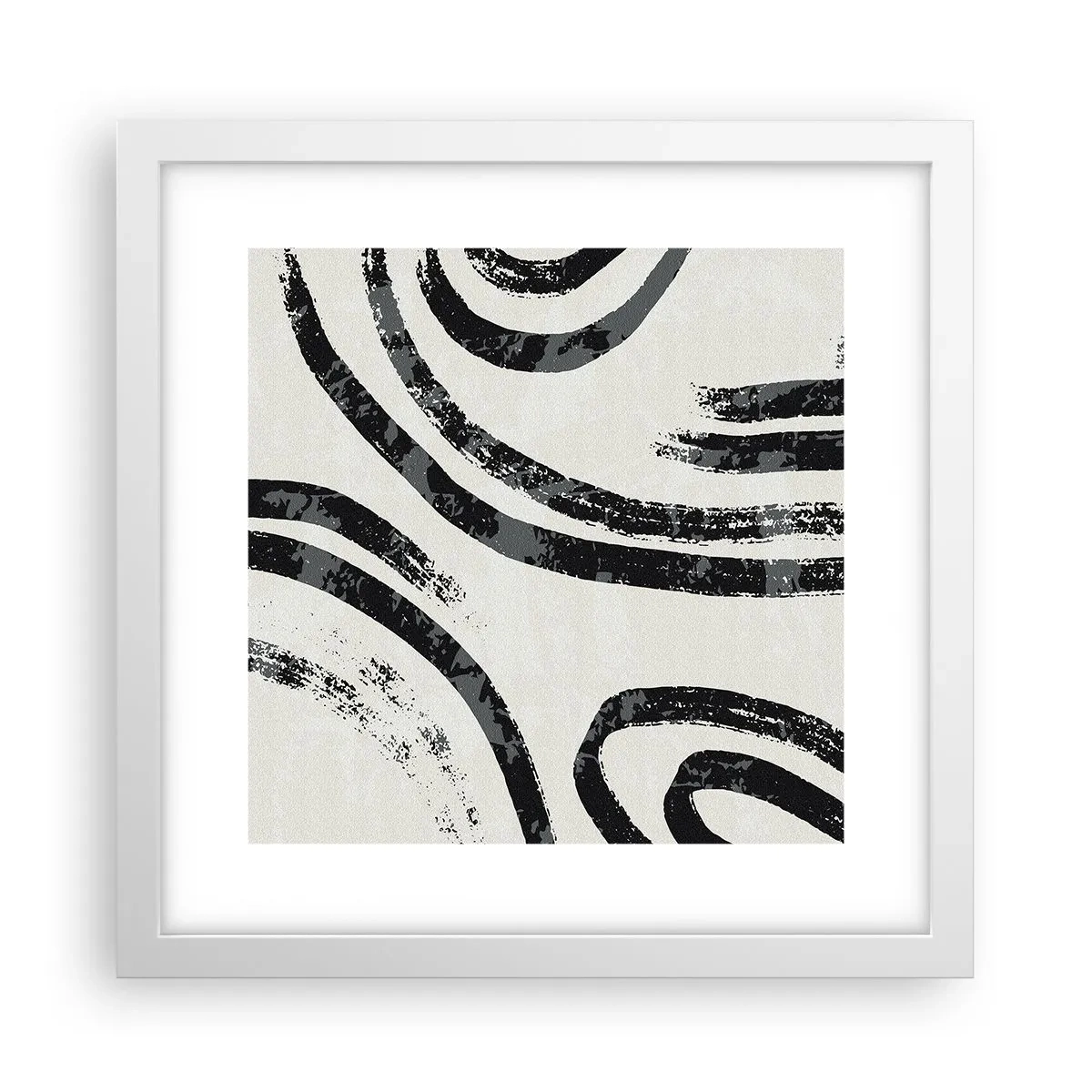 Poster in einem weißen Rahmen - Bei Hälfte angehalten - 30x30 cm