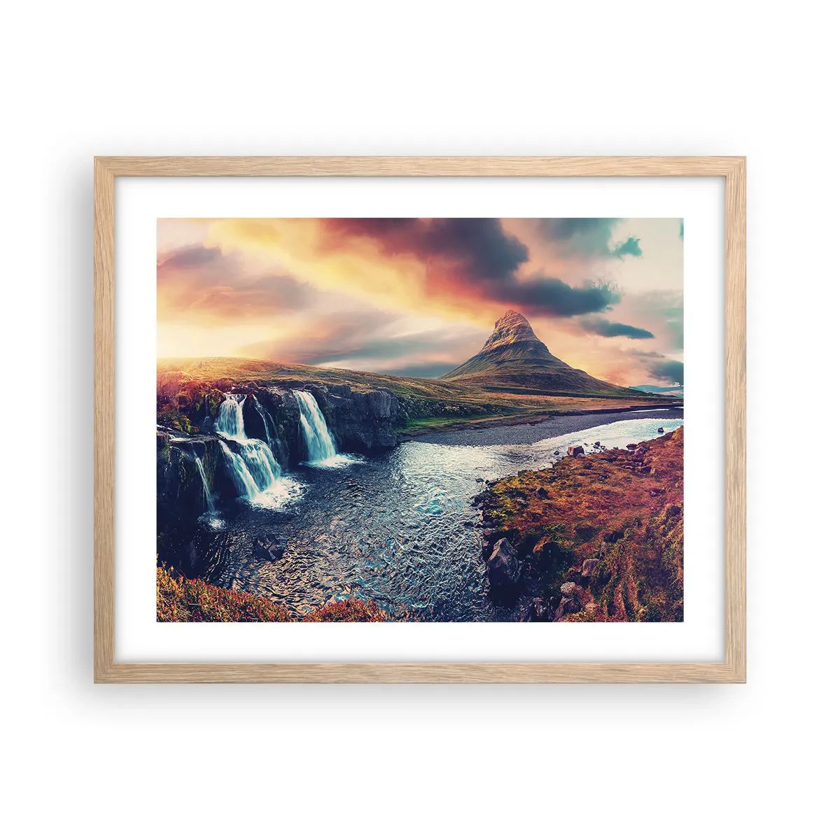 Poster in einem Rahmen aus heller Eiche - In der Majestät der Natur - 50x40 cm