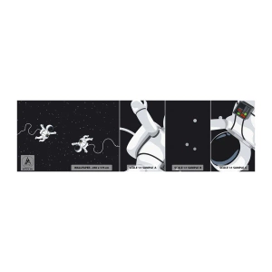 Fototapeten Muster Selbstklebend Deluxe Sticker - Kosmischer Tanz - Abstraktion, Astronaut, Kosmos - 100x30 cm