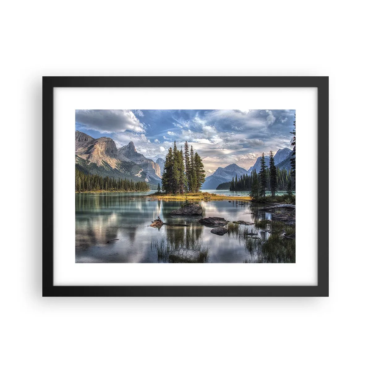 Poster in einem schwarzem Rahmen - An dem tollen und sauberen Wasser ... - 40x30 cm