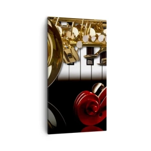 Bild auf Leinwand - Leinwandbild - Blech, Holz und Elfenbein - 45x80 cm