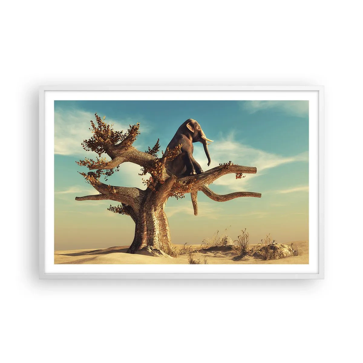 Poster in einem weißen Rahmen - Ein neuer Standpunkt - 91x61 cm