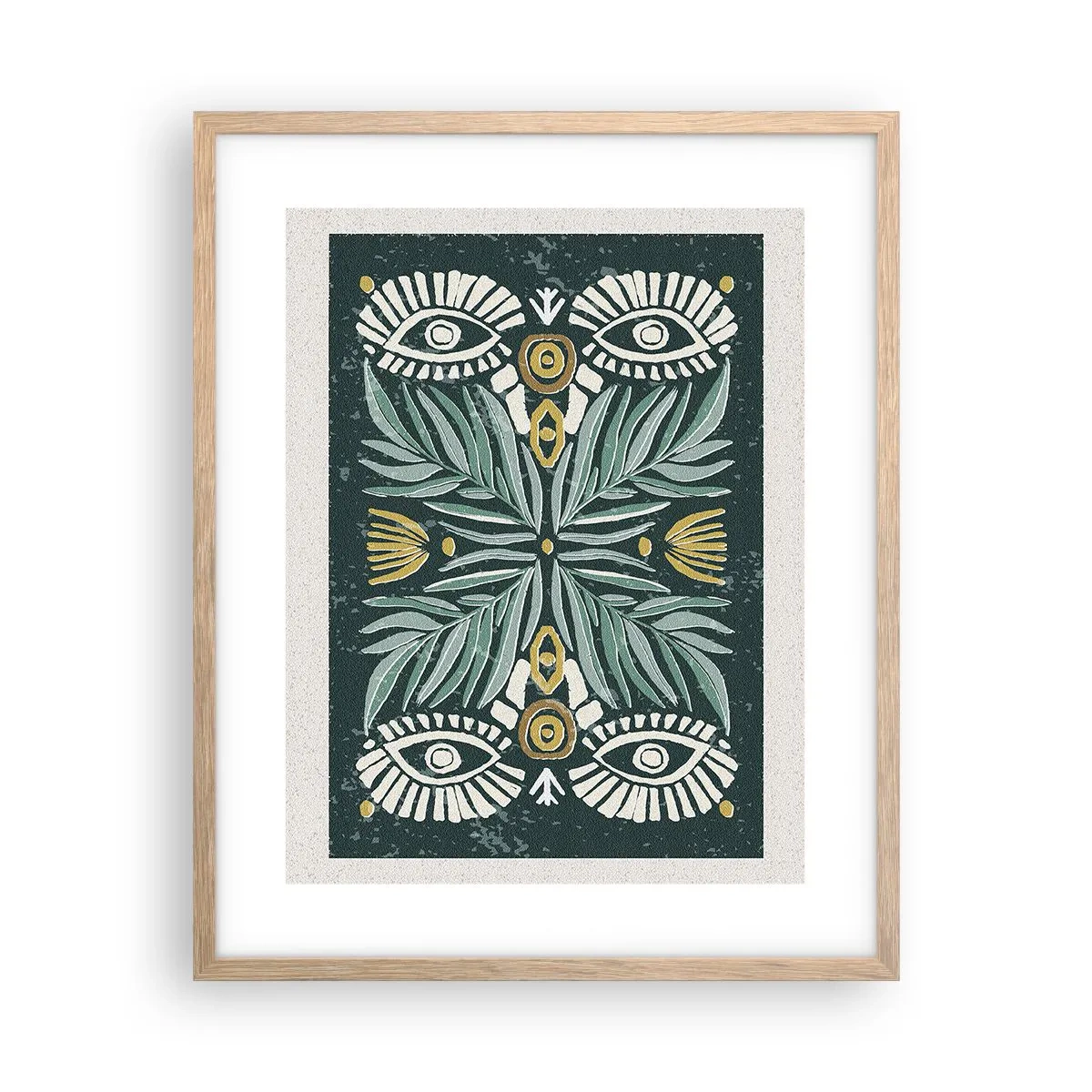 Poster in einem Rahmen aus heller Eiche - Wie ein Volksausschnitt - 40x50 cm