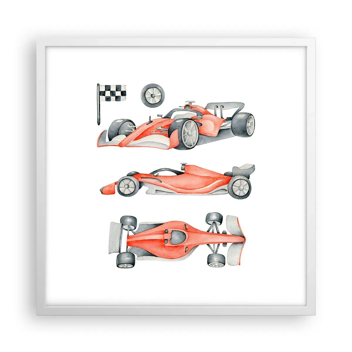 Poster in einem weißen Rahmen - Dem Traum folgen - 50x50 cm