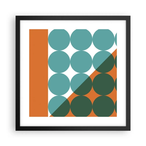 Poster in einem schwarzem Rahmen - Nach oben und schräg - 40x40 cm