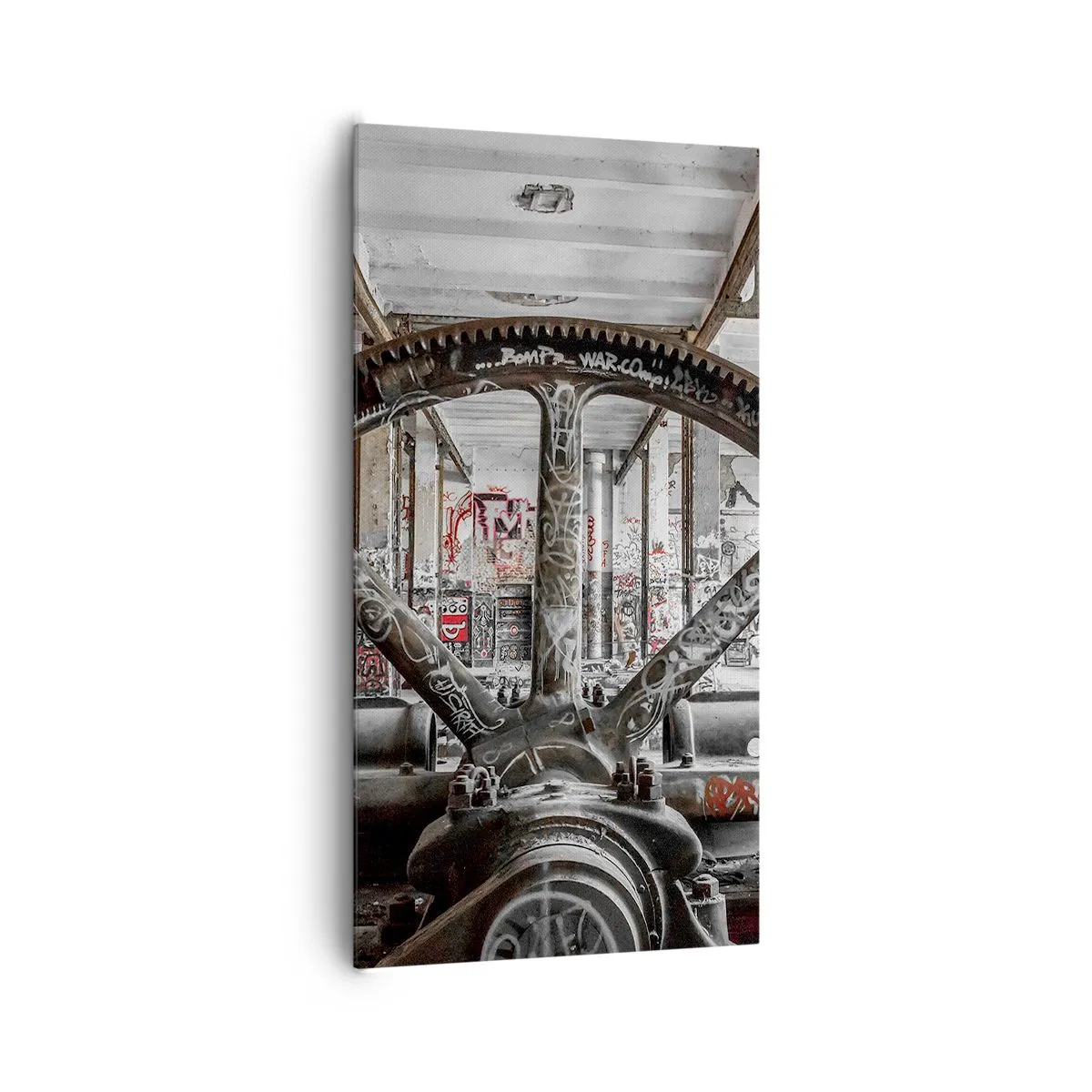 Bild auf Leinwand - Leinwandbild - Das geheime Leben der Fabrik - 65x120 cm