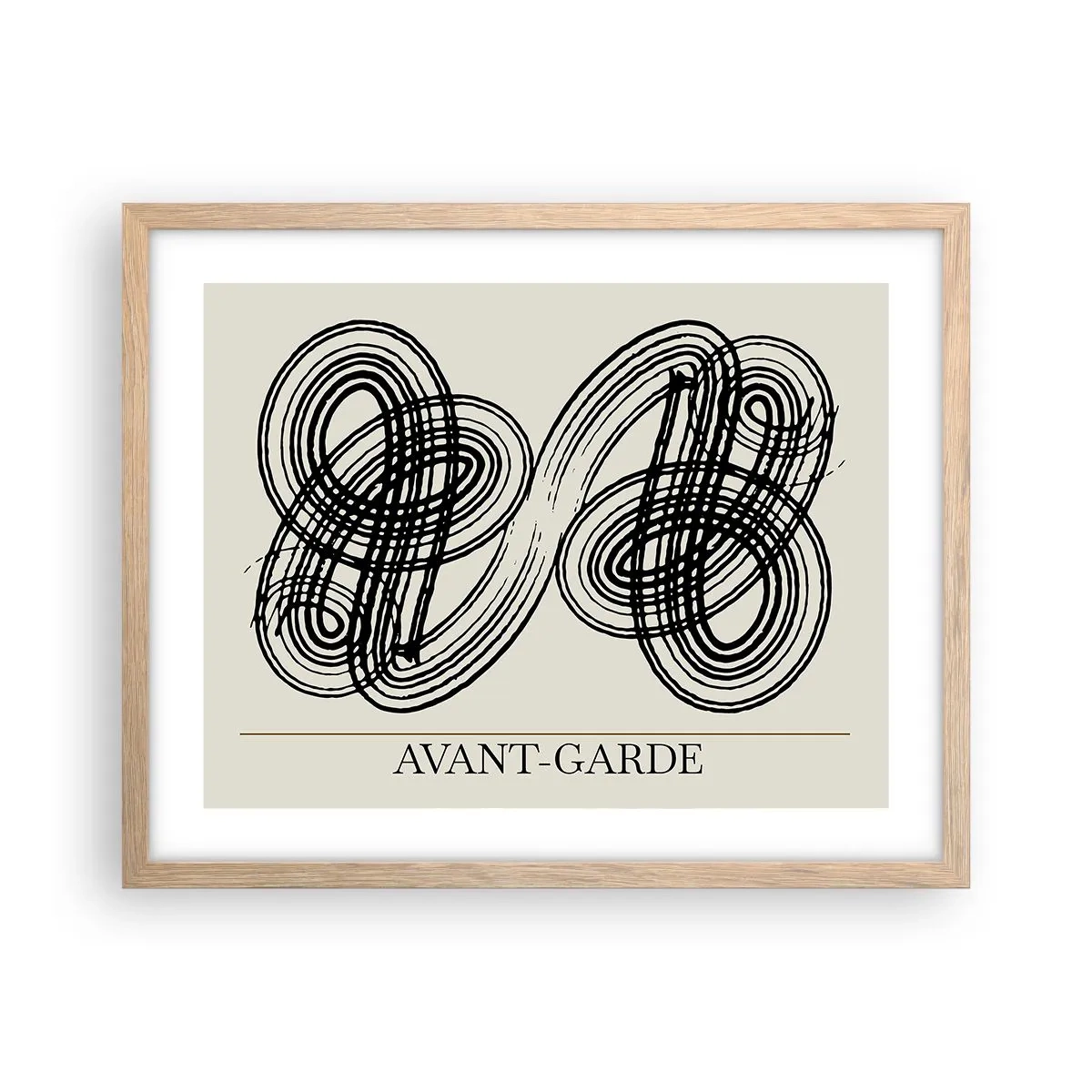 Poster in einem Rahmen aus heller Eiche - Es kam spontan heraus - 50x40 cm