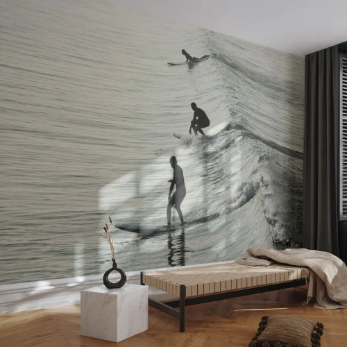 Fototapete Standard Eco - Gegen die Welle - Surfen, Sport, Ozean - 450x315 cm