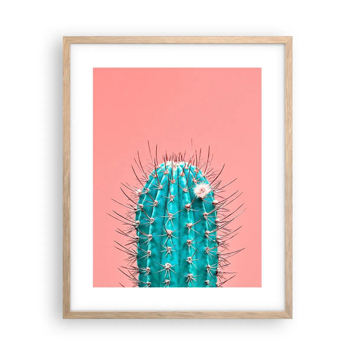Poster in einem Rahmen aus heller Eiche - Schau einfach hin - 40x50 cm