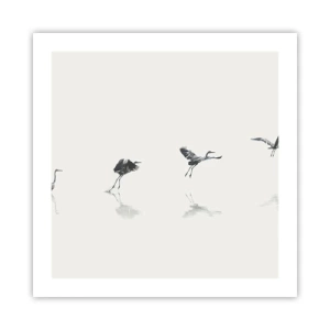 Poster - Vier einfache Schritte - 50x50 cm