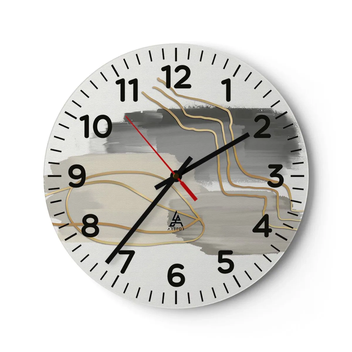 Wanduhr - Glasuhr - Dauer und Bewegung - 30x30 cm