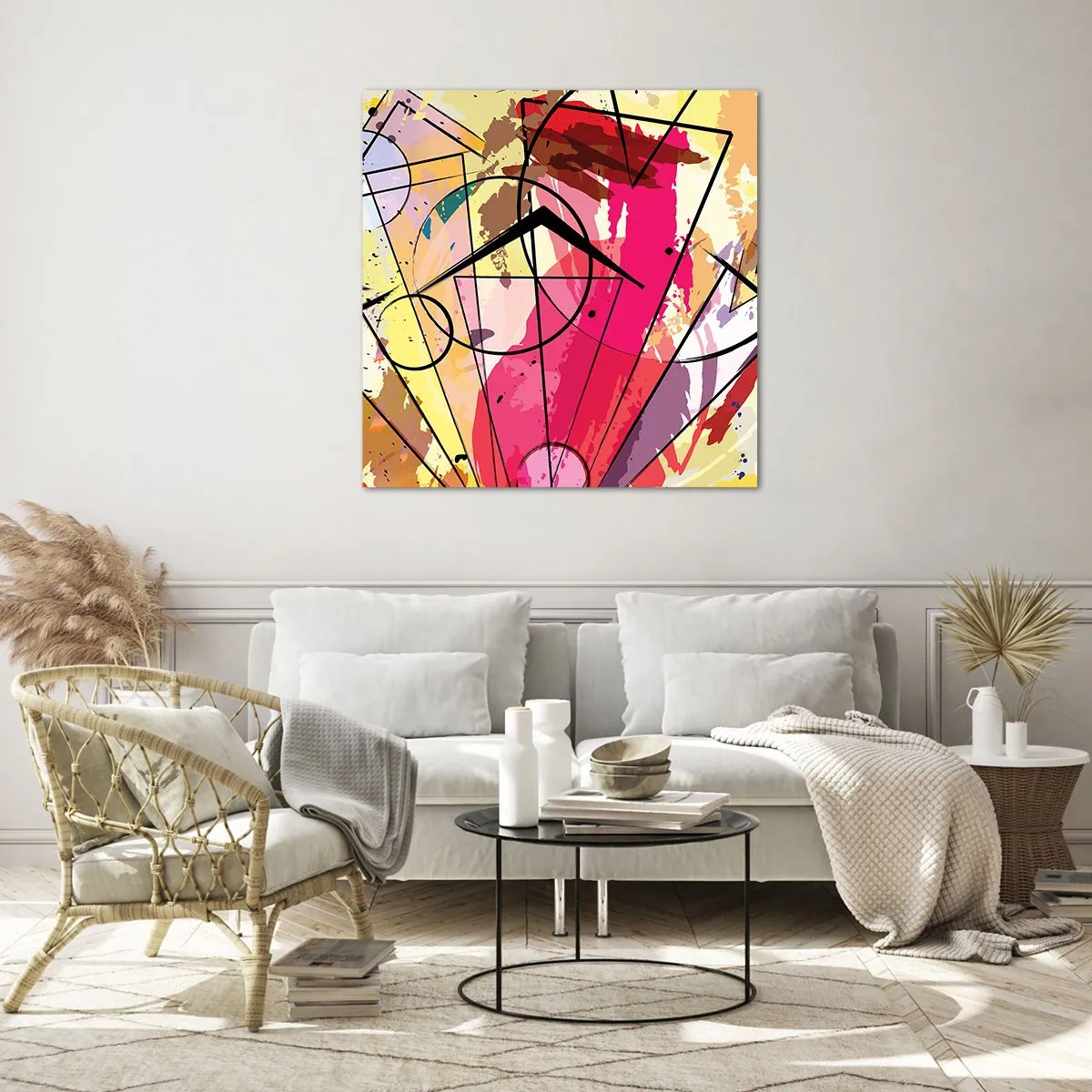 Glasbild - Bild auf glas - Explosion - 30x30 cm