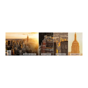 Fototapeten Muster Premium Canvas - In der Sonne wachsen - Stadt, New York, Die Architektur - 100x30 cm