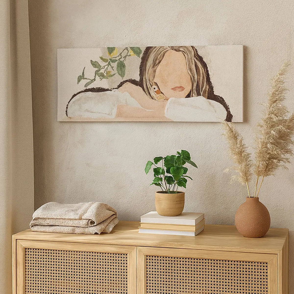 Bild auf Leinwand - Leinwandbild - Südländische Schönheit - 100x40 cm