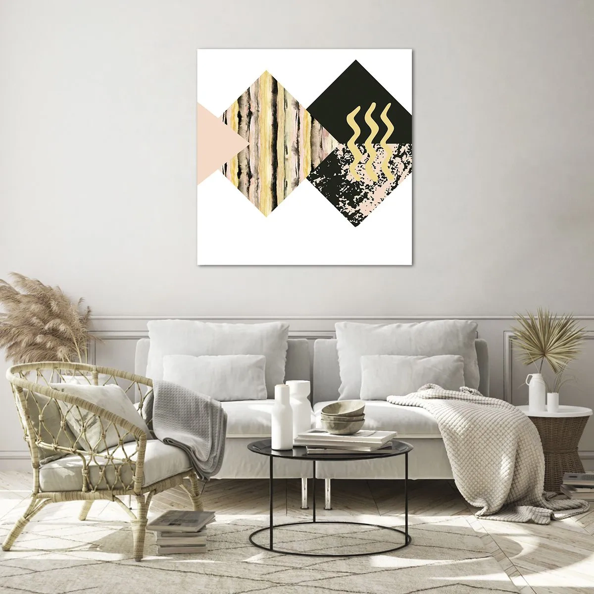 Glasbild - Bild auf glas - Es ist nicht so einfach - 50x50 cm