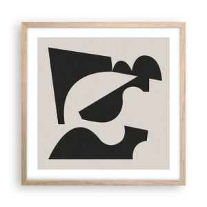 Poster in einem Rahmen aus heller Eiche - Zum Selbstbauen - 50x50 cm