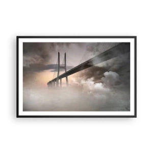 Poster in einem schwarzem Rahmen - Auf dem Fluss, den es nicht gibt - 91x61 cm