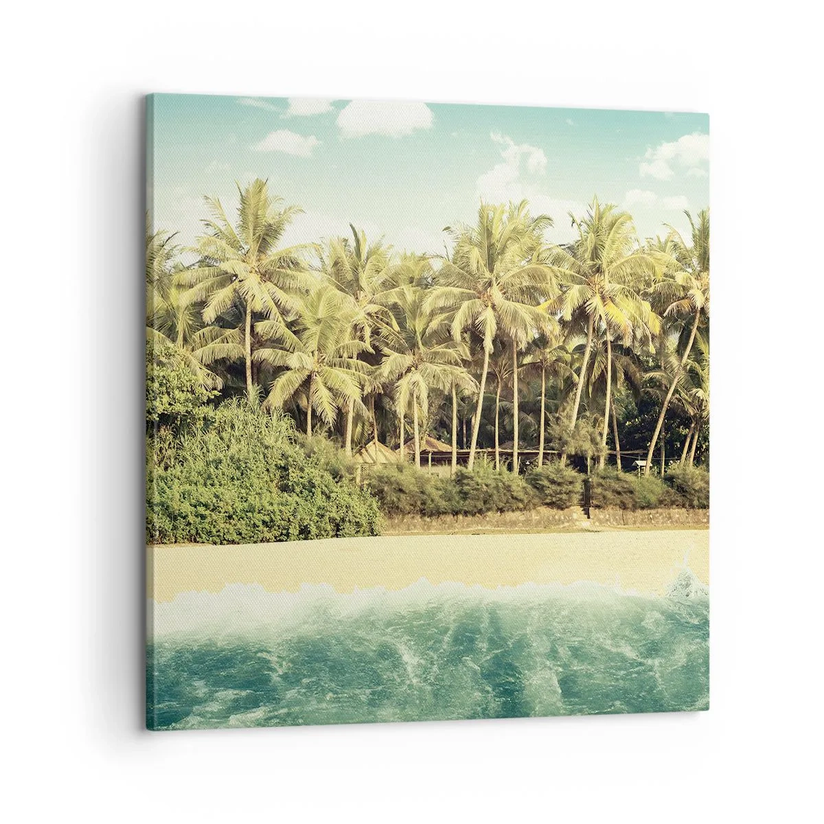 Bild auf Leinwand - Leinwandbild - Wie wäre es hier? - 60x60 cm