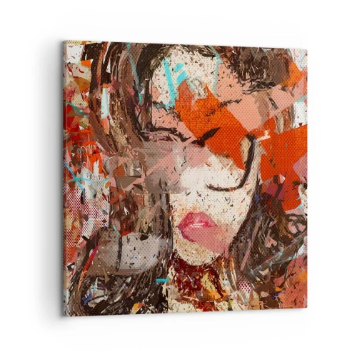 Bild auf Leinwand - Leinwandbild - Niemand weiß, was du wirklich bist - 50x50 cm