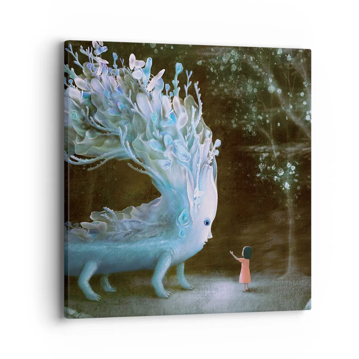 Bild auf Leinwand - Leinwandbild - Fantastisches Treffen - 40x40 cm