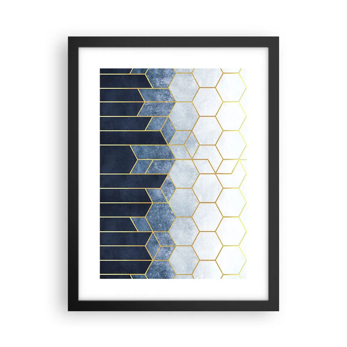 Poster in einem schwarzem Rahmen - Komposition im synkopischen Rhythmus - 30x40 cm
