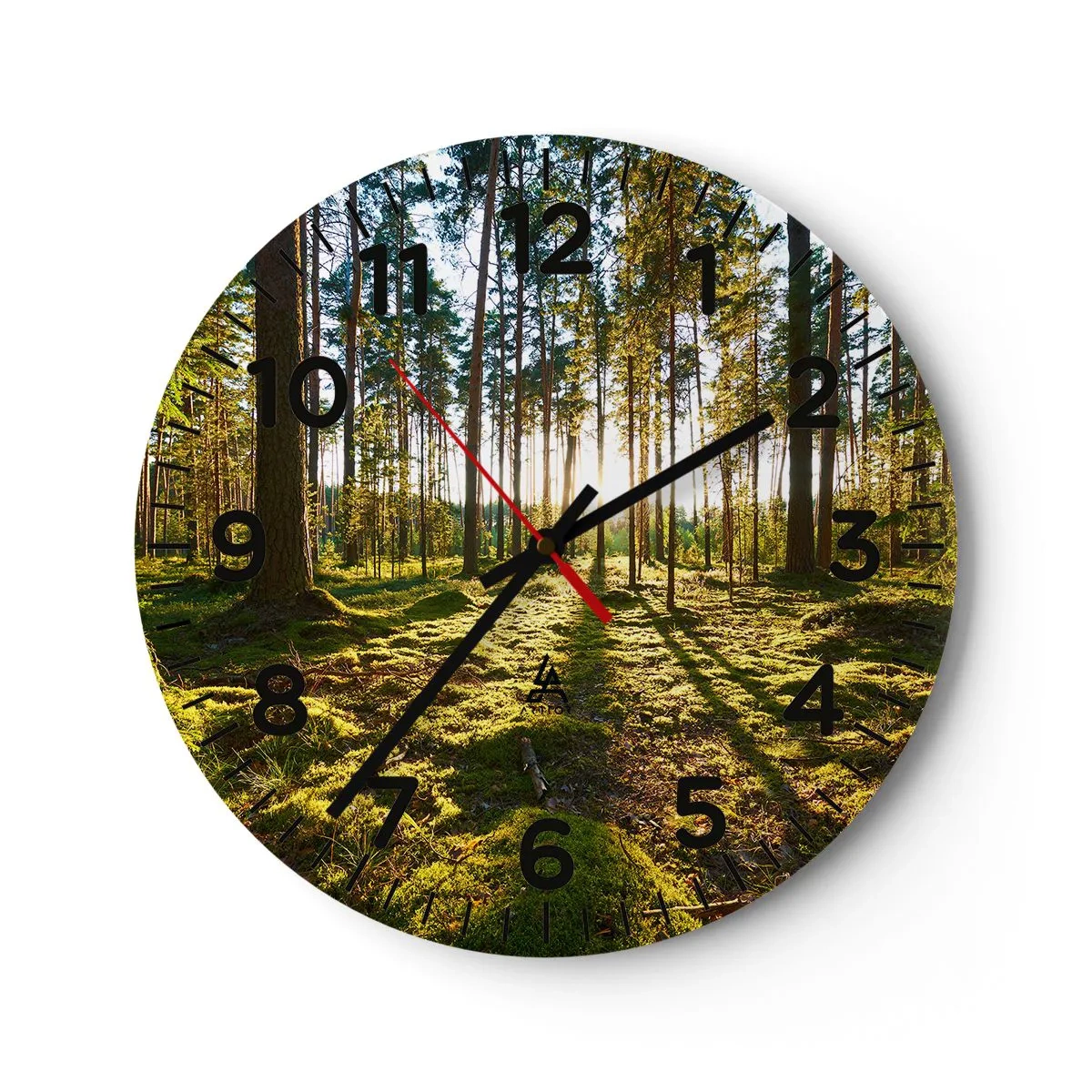 Wanduhr - Glasuhr - … Hinter den sieben Wäldern - 40x40 cm